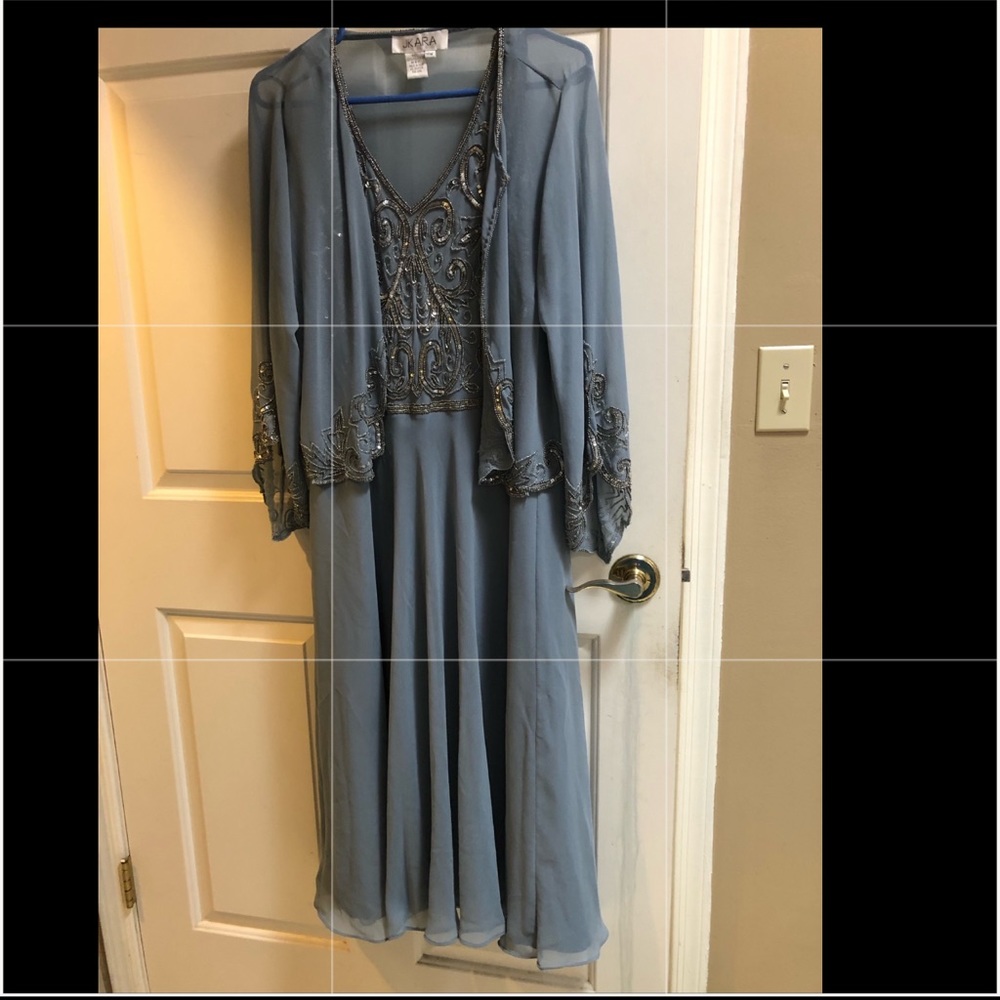 Blue midi dress
